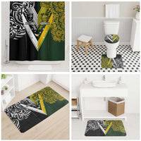 Aotearoa Australia Rugby Bathroom Set Maori and Aboriginal Art Sporty Style - Polynesian Pride