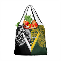 Aotearoa Australia Rugby Grocery Bag Maori and Aboriginal Art Sporty Style - Polynesian Pride