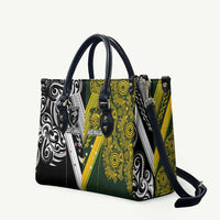 Aotearoa Australia Rugby Leather Bag Maori and Aboriginal Art Sporty Style - Polynesian Pride