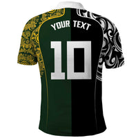 Aotearoa Australia Rugby Custom Polo Shirt Maori and Aboriginal Art Sporty Style - Polynesian Pride