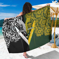 Aotearoa Australia Rugby Sarong Maori and Aboriginal Art Sporty Style - Polynesian Pride