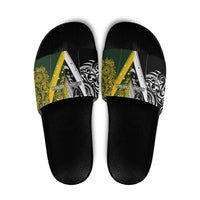 Aotearoa Australia Rugby Slide Sandals Maori and Aboriginal Art Sporty Style - Polynesian Pride