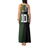 Aotearoa Australia Rugby Custom Tank Maxi Dress Maori and Aboriginal Art Sporty Style - Polynesian Pride