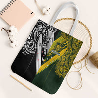 Aotearoa Australia Rugby Tote Bag Maori and Aboriginal Art Sporty Style - Polynesian Pride
