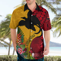 Papua New Guinea Hawaiian Shirt Birds Of Paradise Mix Tropical Flower Polynesian Pattern LT03 - Polynesian Pride