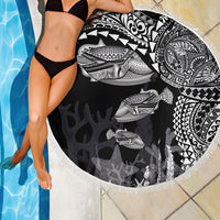 Hawaiian Reef Triggerfish Beach Blanket Polynesian Art with Tribal Humuhumunukunukuapua'a LT03 - Polynesian Pride