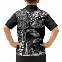 Hawaiian Reef Triggerfish Hawaiian Shirt Polynesian Art with Tribal Humuhumunukunukuapua'a LT03 - Polynesian Pride