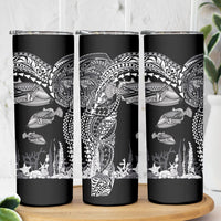 Hawaiian Reef Triggerfish Skinny Tumbler Polynesian Art with Tribal Humuhumunukunukuapua'a LT03 - Polynesian Pride