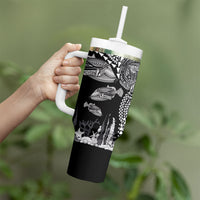 Hawaiian Reef Triggerfish Tumbler With Handle Polynesian Art with Tribal Humuhumunukunukuapua'a LT03 - Polynesian Pride