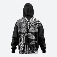 Hawaiian Reef Triggerfish Zip Hoodie Polynesian Art with Tribal Humuhumunukunukuapua'a LT03 - Polynesian Pride