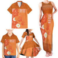 International Day for the Elimination of Violence Against Women Family Matching Tank Maxi Dress and Hawaiian Shirt Polynesian Pattern