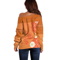 International Day for the Elimination of Violence Against Women Off Shoulder Sweater Polynesian Pattern LT03 - Polynesian Pride