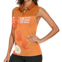 International Day for the Elimination of Violence Against Women Women Sleeveless Polo Shirt Polynesian Pattern
