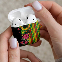 Hawaiian Independence Day AirPods Case Kanaka Maoli Symbols With Tapa Motifs and Tropical Plants LT03 - Polynesian Pride