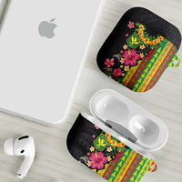 Hawaiian Independence Day AirPods Case Kanaka Maoli Symbols With Tapa Motifs and Tropical Plants LT03 - Polynesian Pride