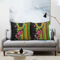 Hawaiian Independence Day Pillow Cover Kanaka Maoli Symbols With Tapa Motifs and Tropical Plants LT03 - Polynesian Pride