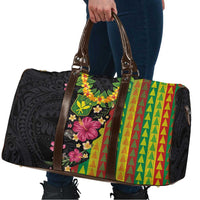 Hawaiian Independence Day Travel Bag Kanaka Maoli Symbols With Tapa Motifs and Tropical Plants - Polynesian Pride