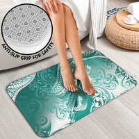 Personalised New Zealand Aotearoa Darts Masters Bathroom Set Maori Art Tattoo with Tribal Dart Symbol Teal Color - Polynesian Pride