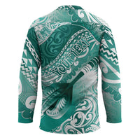 Personalised New Zealand Aotearoa Darts Masters Hockey Jersey Maori Art Tattoo with Tribal Dart Symbol Teal Color LT03 - Polynesian Pride