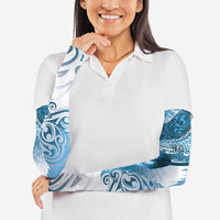 Personalised New Zealand Aotearoa Darts Masters Arm Sleeves Maori Art Tattoo with Tribal Dart Symbol Blue - Polynesian Pride