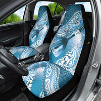 Personalised New Zealand Aotearoa Darts Masters Car Seat Cover Maori Art Tattoo with Tribal Dart Symbol Blue - Polynesian Pride
