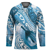 Personalised New Zealand Aotearoa Darts Masters Hockey Jersey Maori Art Tattoo with Tribal Dart Symbol Blue LT03 Unisex Blue - Polynesian Pride