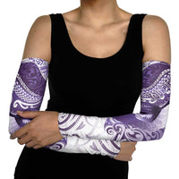 Personalised New Zealand Aotearoa Darts Masters Arm Sleeves Maori Art Tattoo with Tribal Dart Symbol Purple - Polynesian Pride