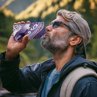 Personalised New Zealand Aotearoa Darts Masters 4 in 1 Can Cooler Tumbler Maori Art Tattoo with Tribal Dart Symbol Purple - Polynesian Pride