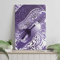 Personalised New Zealand Aotearoa Darts Masters Canvas Wall Art Maori Art Tattoo with Tribal Dart Symbol Purple - Polynesian Pride