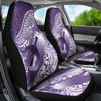 Personalised New Zealand Aotearoa Darts Masters Car Seat Cover Maori Art Tattoo with Tribal Dart Symbol Purple - Polynesian Pride