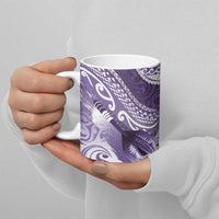 Personalised New Zealand Aotearoa Darts Masters Ceramic Mug Maori Art Tattoo with Tribal Dart Symbol Purple - Polynesian Pride