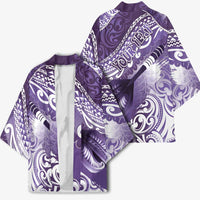 Personalised New Zealand Aotearoa Darts Masters Kimono Maori Art Tattoo with Tribal Dart Symbol Purple - Polynesian Pride