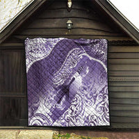 Personalised New Zealand Aotearoa Darts Masters Quilt Maori Art Tattoo with Tribal Dart Symbol Purple - Polynesian Pride