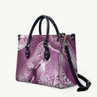 Personalised New Zealand Aotearoa Darts Masters Leather Bag Maori Art Tattoo with Tribal Dart Symbol Pink - Polynesian Pride