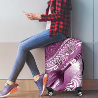 Personalised New Zealand Aotearoa Darts Masters Luggage Cover Maori Art Tattoo with Tribal Dart Symbol Pink - Polynesian Pride