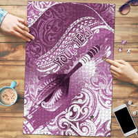 Personalised New Zealand Aotearoa Darts Masters Puzzle Maori Art Tattoo with Tribal Dart Symbol Pink - Polynesian Pride