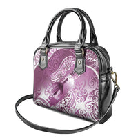 Personalised New Zealand Aotearoa Darts Masters Shoulder Handbag Maori Art Tattoo with Tribal Dart Symbol Pink - Polynesian Pride