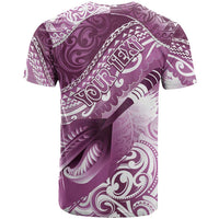 Personalised New Zealand Aotearoa Darts Masters T Shirt Maori Art Tattoo with Tribal Dart Symbol Pink - Polynesian Pride