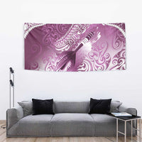 Personalised New Zealand Aotearoa Darts Masters Tapestry Maori Art Tattoo with Tribal Dart Symbol Pink - Polynesian Pride