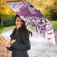 Personalised New Zealand Aotearoa Darts Masters Umbrella Maori Art Tattoo with Tribal Dart Symbol Pink - Polynesian Pride