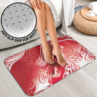 Personalised New Zealand Aotearoa Darts Masters Bathroom Set Maori Art Tattoo with Tribal Dart Symbol Red - Polynesian Pride