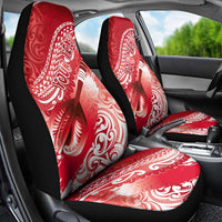 Personalised New Zealand Aotearoa Darts Masters Car Seat Cover Maori Art Tattoo with Tribal Dart Symbol Red - Polynesian Pride