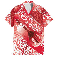 Personalised New Zealand Aotearoa Darts Masters Hawaiian Shirt Maori Art Tattoo with Tribal Dart Symbol Red - Polynesian Pride