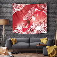 Personalised New Zealand Aotearoa Darts Masters Tapestry Maori Art Tattoo with Tribal Dart Symbol Red - Polynesian Pride