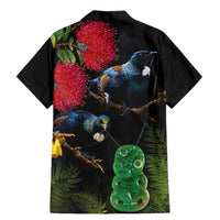 New Zealand Tui Family Matching Mermaid Dress and Hawaiian Shirt Guardians of the Hei Tiki - Maori Art and Plants LT03 - Polynesian Pride