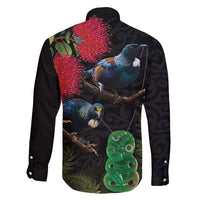 New Zealand Tui Family Matching Mermaid Dress and Hawaiian Shirt Guardians of the Hei Tiki - Maori Art and Plants LT03 - Polynesian Pride