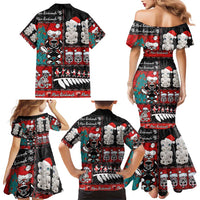 New Zealand Christmas Family Matching Mermaid Dress and Hawaiian Shirt Maori Christmas Spirit - Meri Kirihimete LT03 - Polynesian Pride