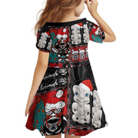 New Zealand Christmas Family Matching Off The Shoulder Long Sleeve Dress and Hawaiian Shirt Maori Christmas Spirit - Meri Kirihimete LT03 - Polynesian Pride