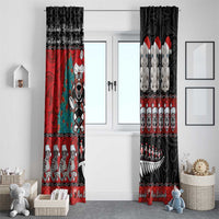 New Zealand Christmas Window Curtain Maori Christmas Spirit - Meri Kirihimete