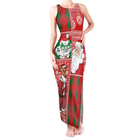 Australian Christmas Tank Maxi Dress - Santa Koala Kangaroo and Holiday Cheer